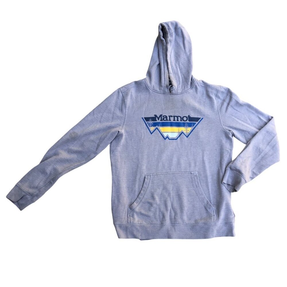 MARMOT Mountain Pullover Sweatshirt MEDIUM Hoodie Grey Nature Sweater